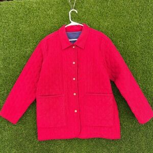 Vintage Mark Fore & Strike Womens Lined Quilted Chore Jacket Red Size Large 90s